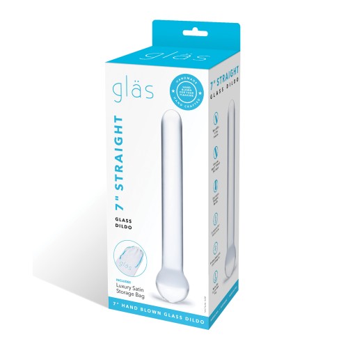 Glas 7 Inch Straight Glass Dildo - Clear - Temperature Play