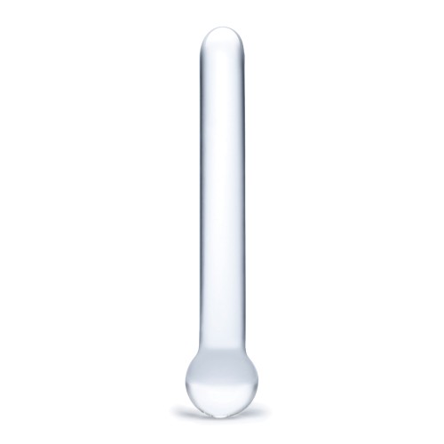 Dildo de Vidrio Recto de 7 Pulgadas - Transparente - Juego de Temperatura