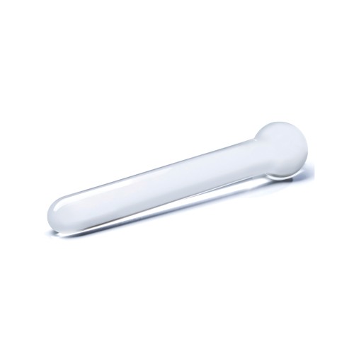 Glas 7 Inch Straight Glass Dildo - Clear - Temperature Play