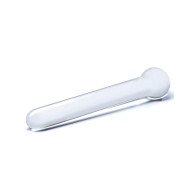 Dildo de Vidrio Recto de 7 Pulgadas - Transparente - Juego de Temperatura