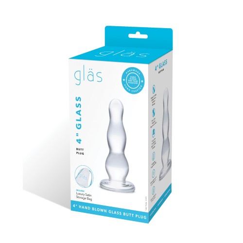 Glas 4 Inch Butt Plug Clear