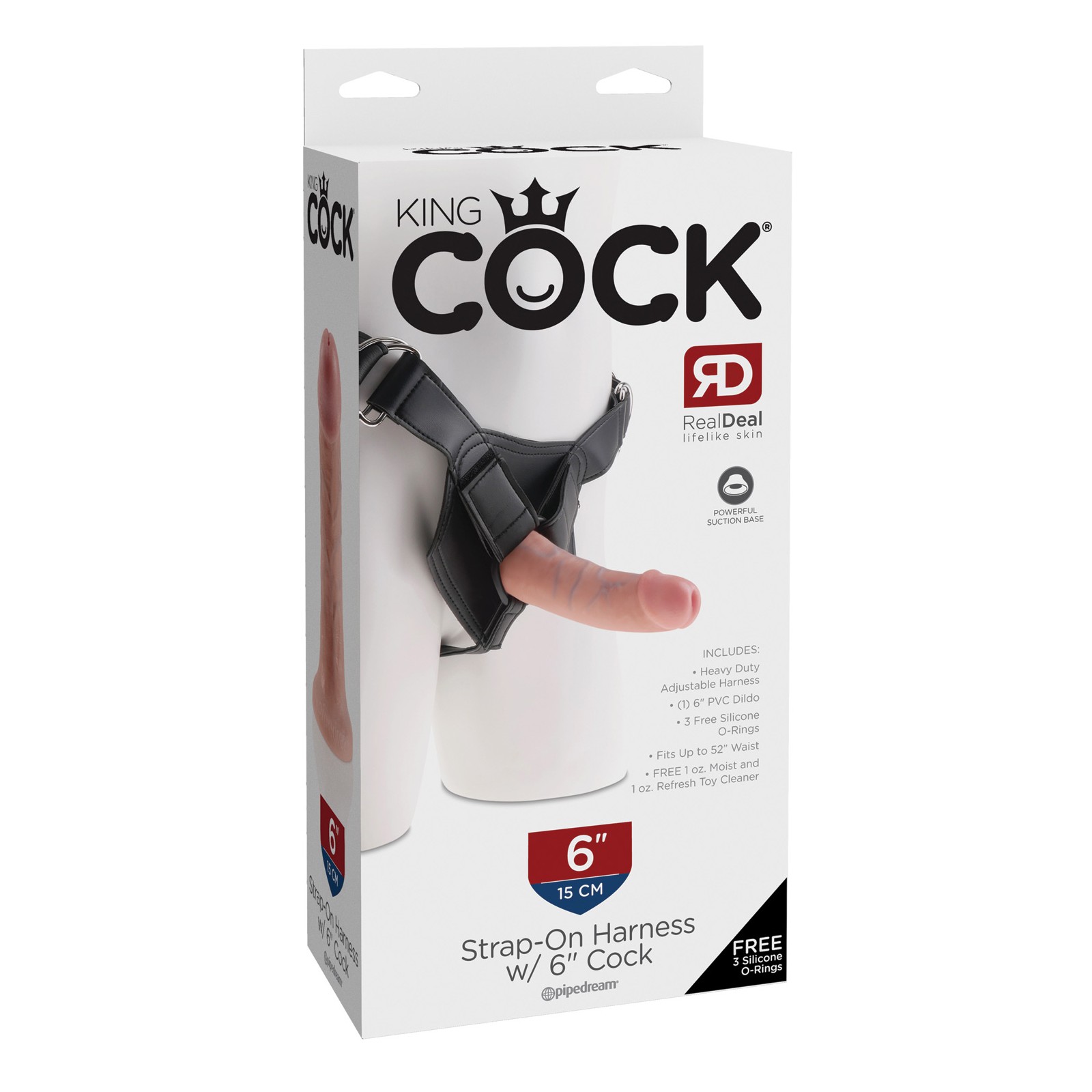 Arnés King Cock con Pene de 6 Pulgadas Carne