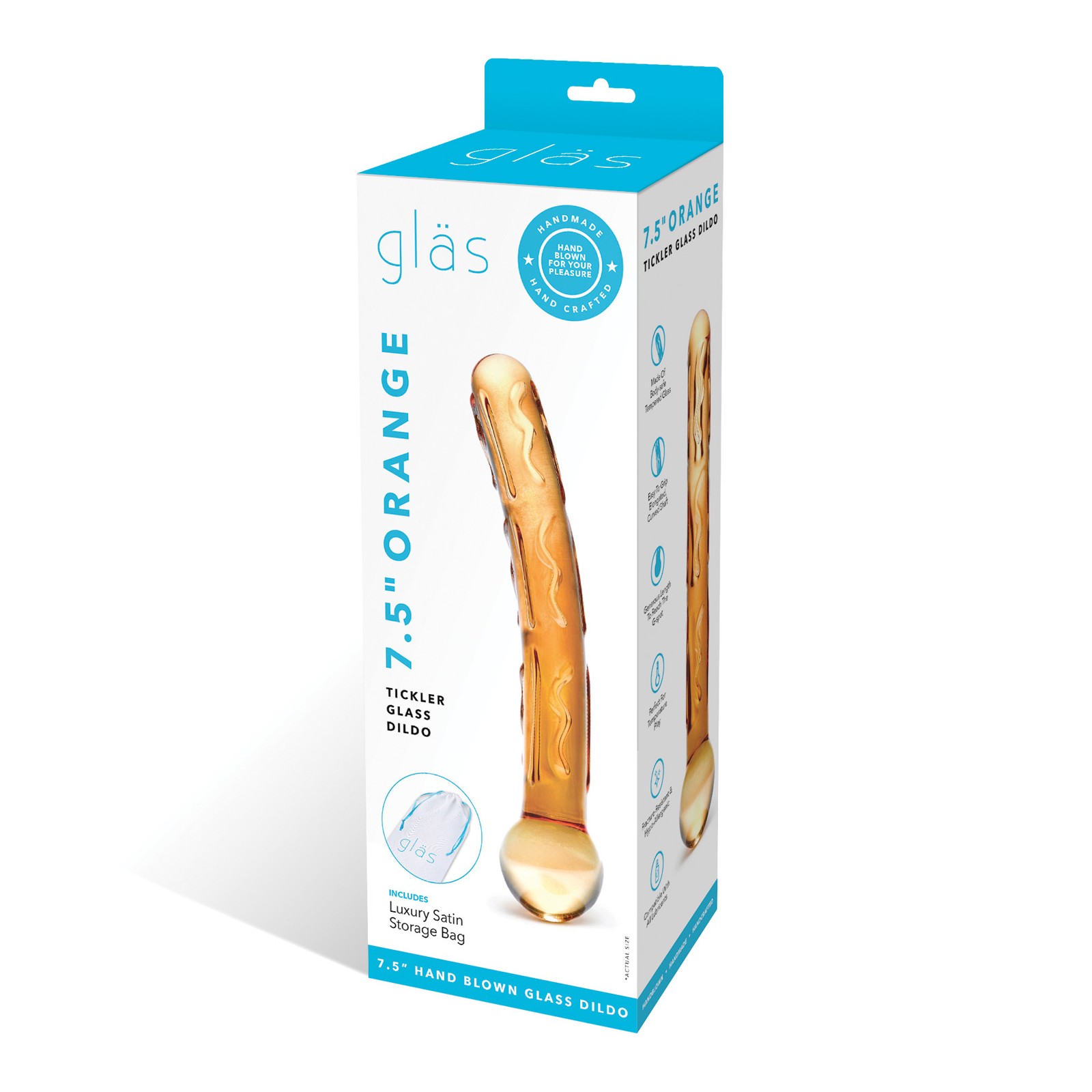 Glas Tickler Glass Dildo Orange