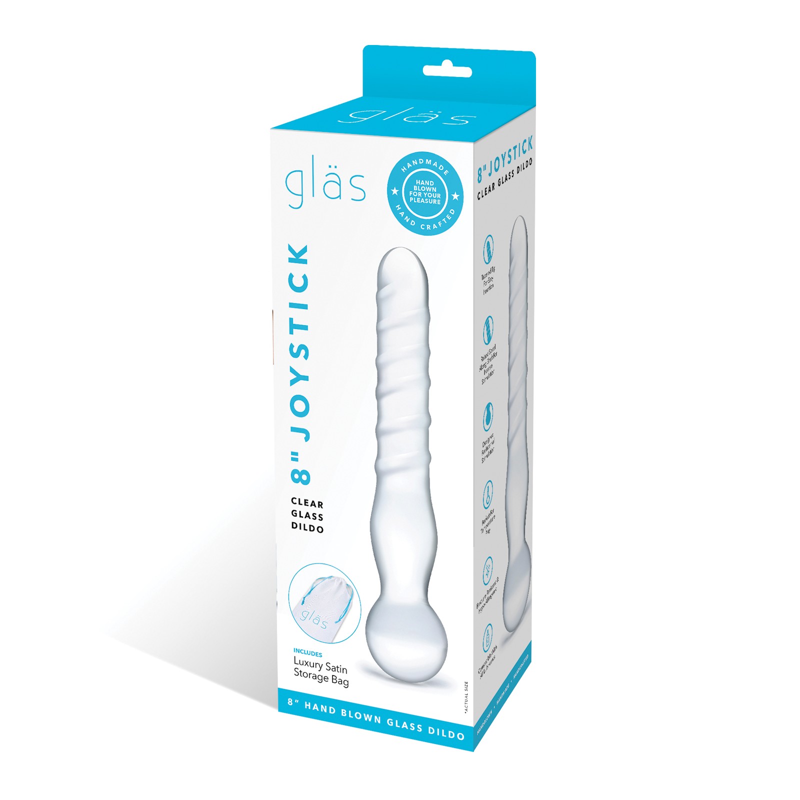 Clear Glass Joystick Dildo