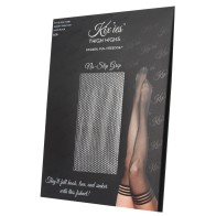 Kix'ies Sam Fishnet Thigh High Black A