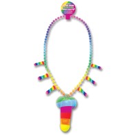 Rainbow Pecker Whistle Necklace Fun Party Accessory