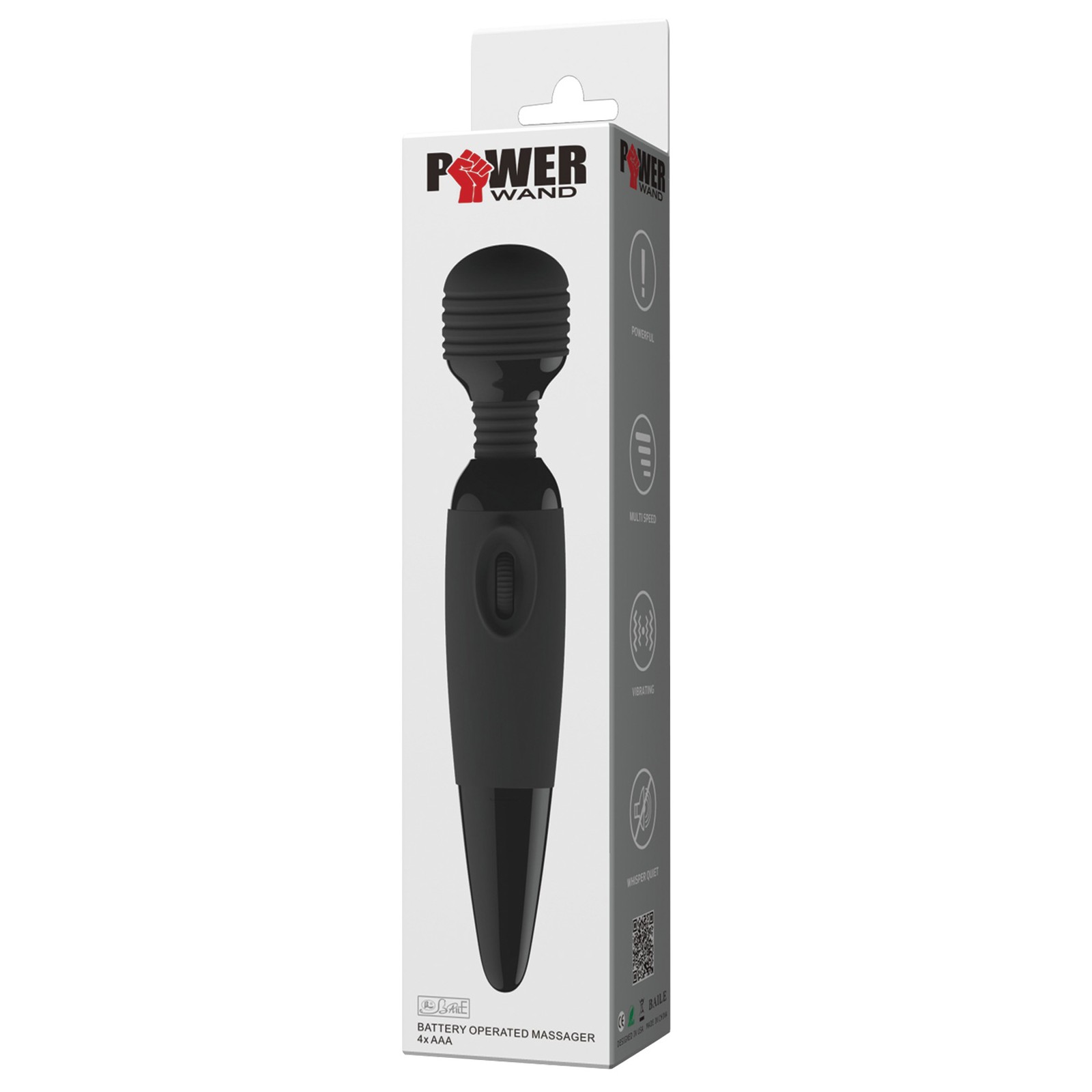 Pretty Love Power Wand Vibrator Black