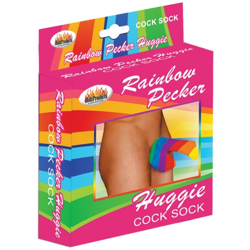 Rainbow Pecker Huggie Sock for Warmth and Fun