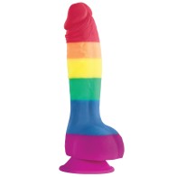 Pride Edition 6" Rainbow Dong with Suction Cup