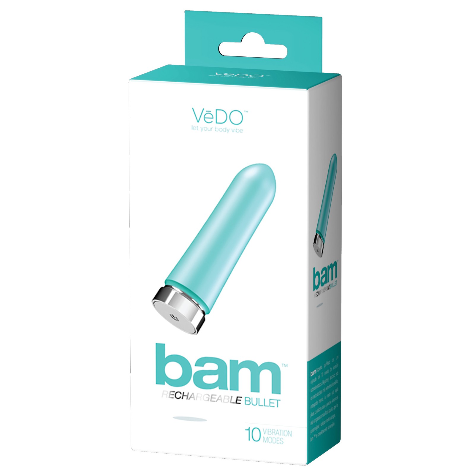 VeDO Bam Rechargeable Bullet Tease Me Turquoise