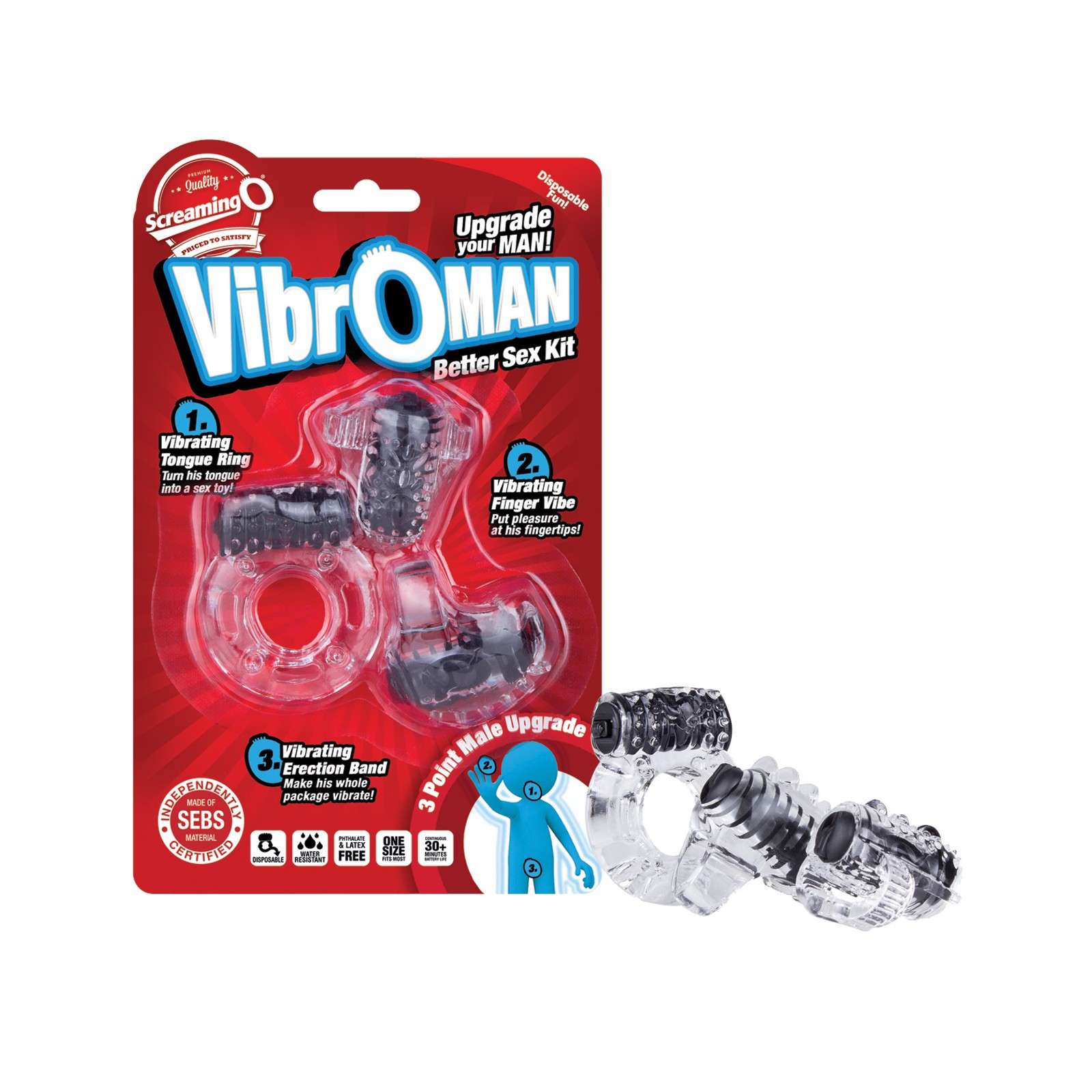 Screaming O VibrOMan Starter Kit - Black