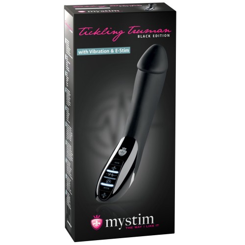 Mystim Tickling Truman eStim Vibrator Edición Negra - Negro