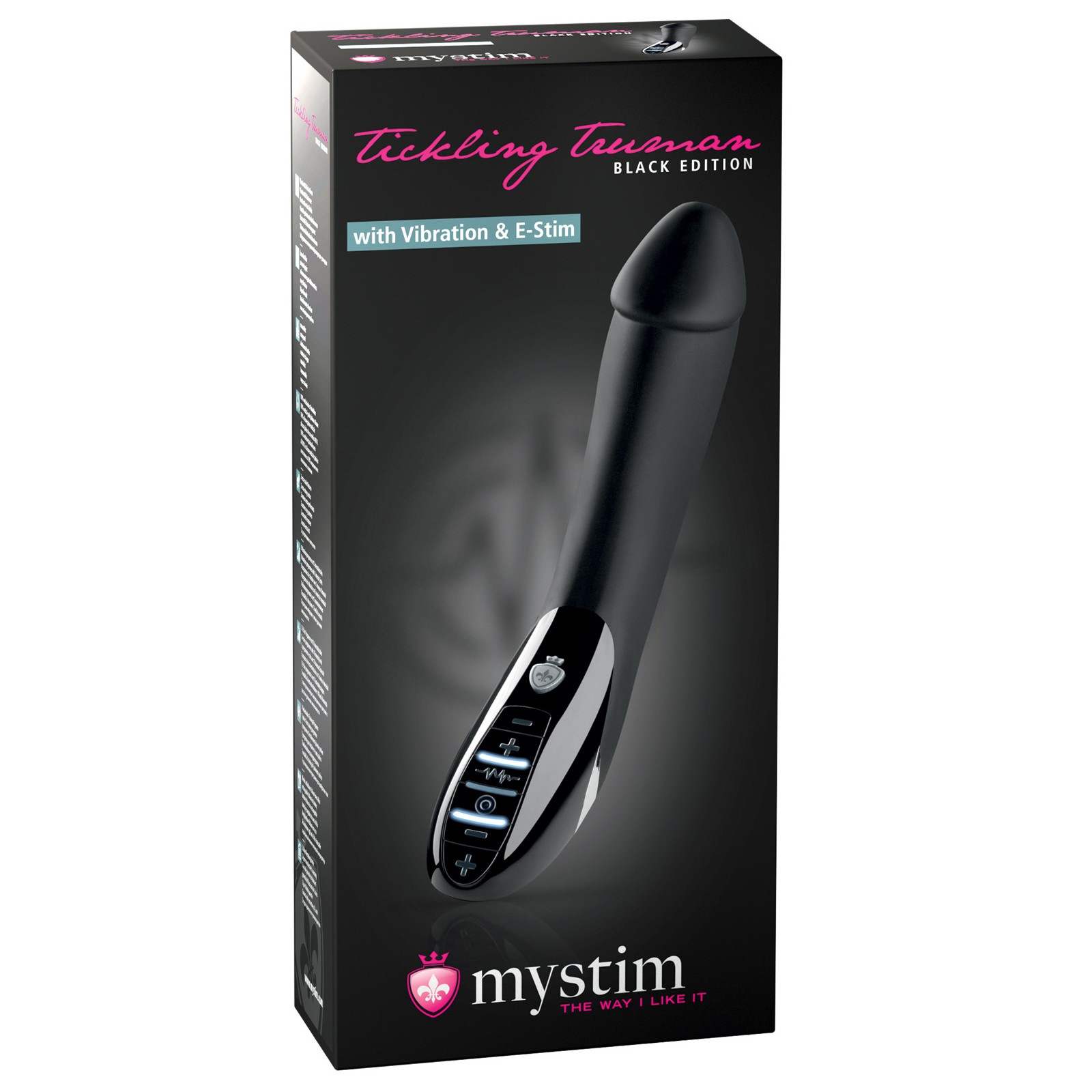 Mystim Tickling Truman eStim Vibrator Edición Negra - Negro