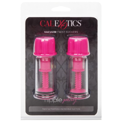 Nipple Play Vacuum Twist Suckers - Pink