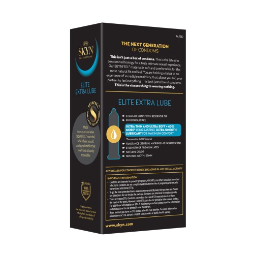 Lifestyles SKYN Elite Extra Lubricated Condoms Box of 12