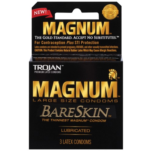 Condones Trojan Magnum Bareskin - Paquete de 3