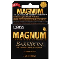 Condones Trojan Magnum Bareskin - Paquete de 3