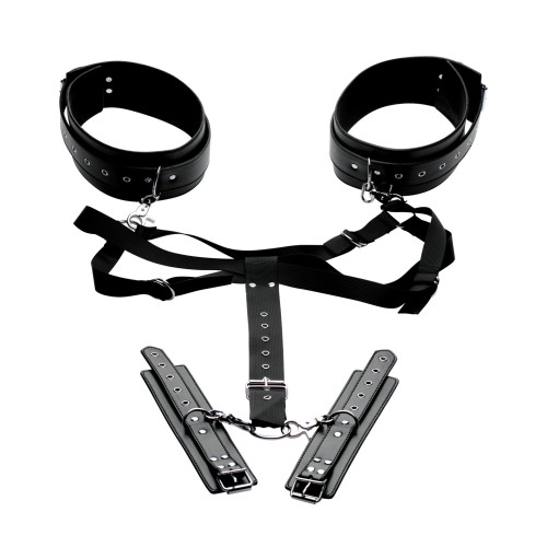 Master Series Thigh Harness with Cuffs Black