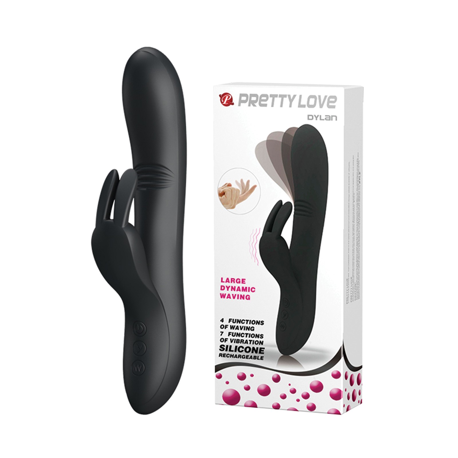 Pretty Love Dylan Bunny Ears Rabbit Vibrator with 11 Functions