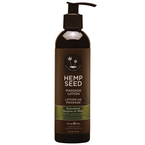 Earthly Body Hemp Seed Massage Lotion - 8 oz Guavalava