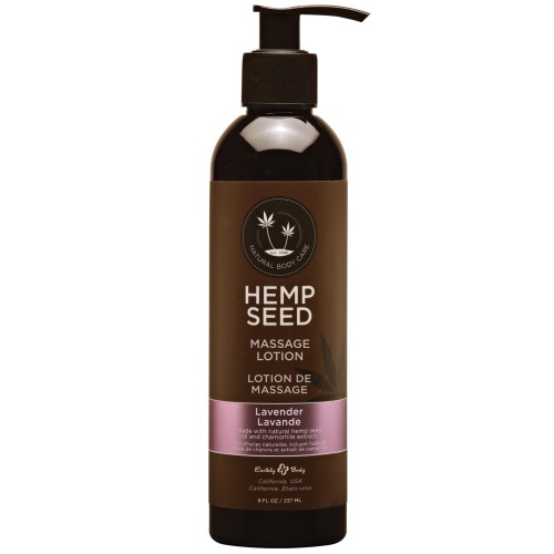 Earthly Body Hemp Seed Massage Lotion - 8 oz Lavender