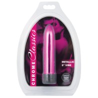 Vibrador Chrome Classics de 5" en Rosa para Placer Intenso