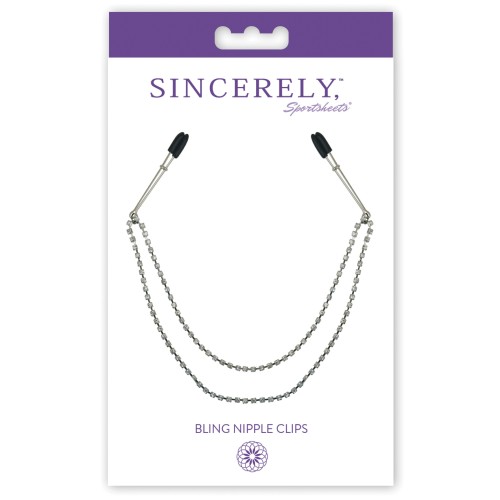 Sincerely Bling Nipple Clips - Elegant Sensation Play