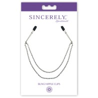 Sincerely Bling Nipple Clips - Elegant Sensation Play