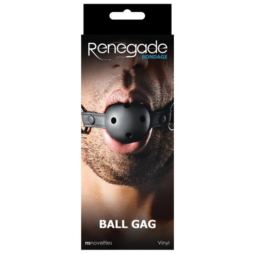 Ball Gag de Bondage Renegade Negro