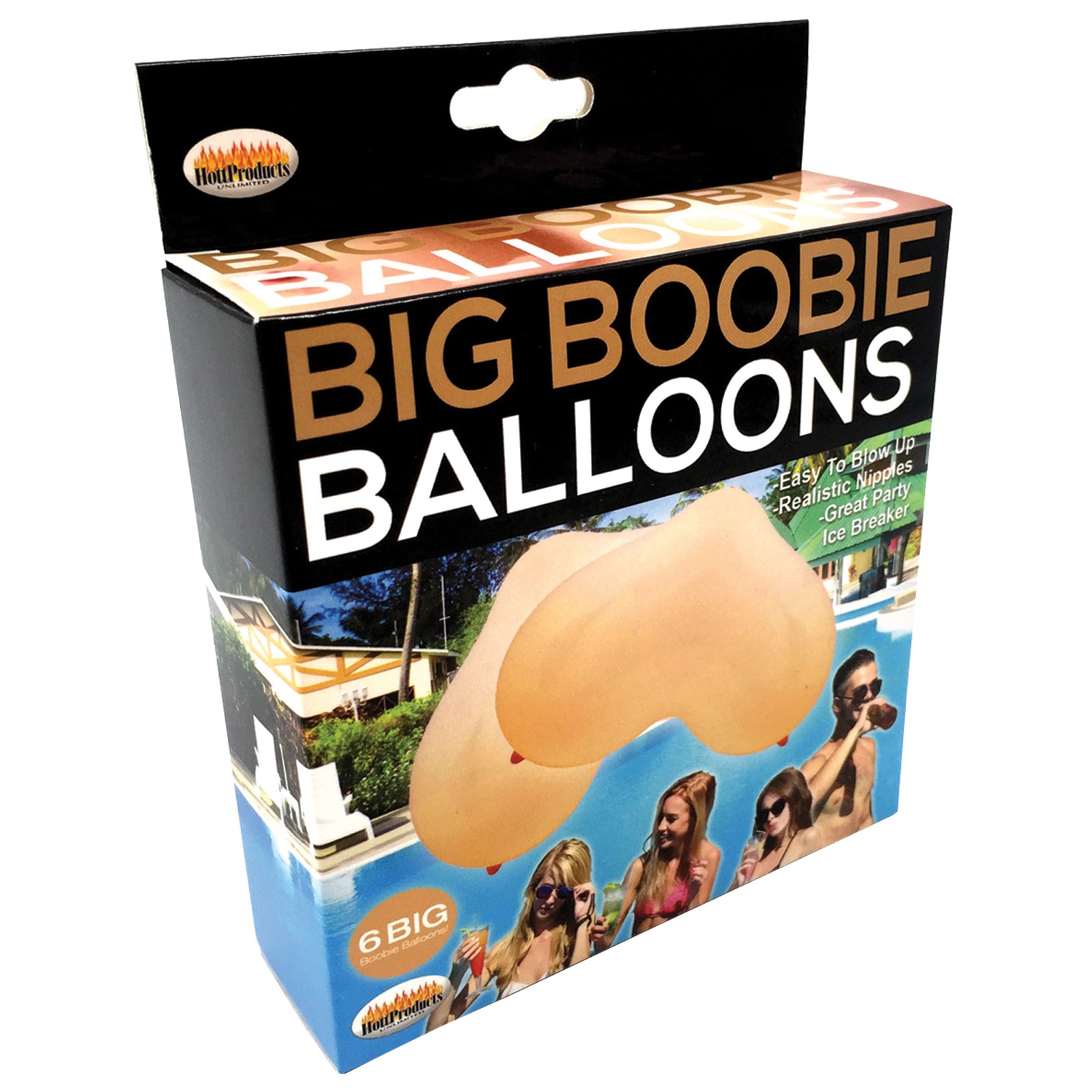 Big Boobie Balloons Box of 6 Flesh