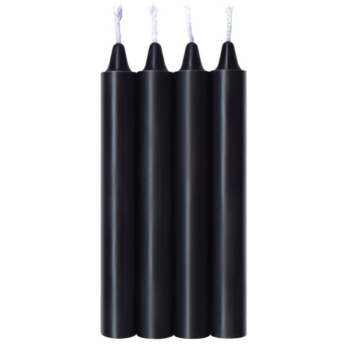 Sensual Warm Drip Candles Jet Black Pack of 4