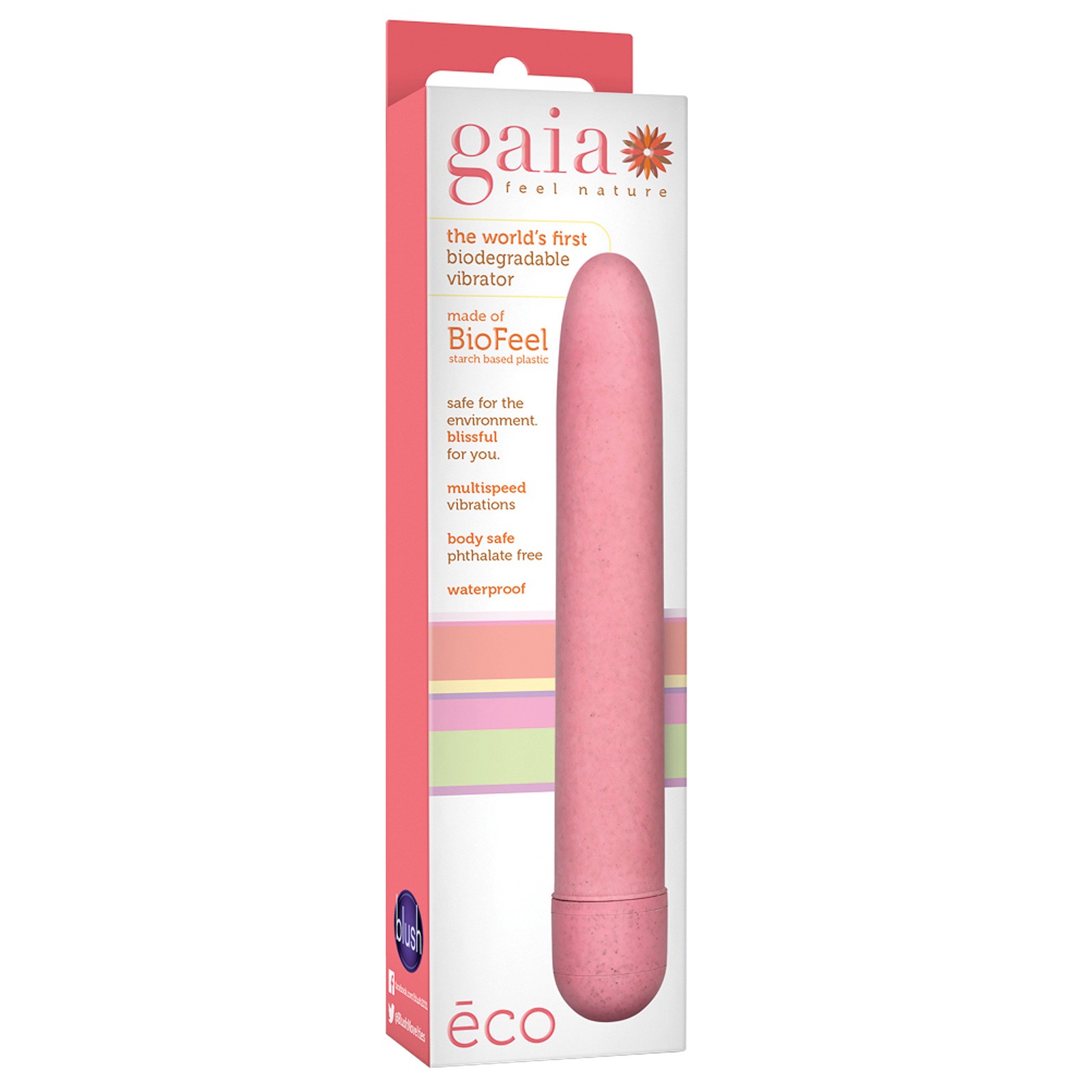 Eco-Friendly Blush Gaia Coral Biodegradable Vibrator