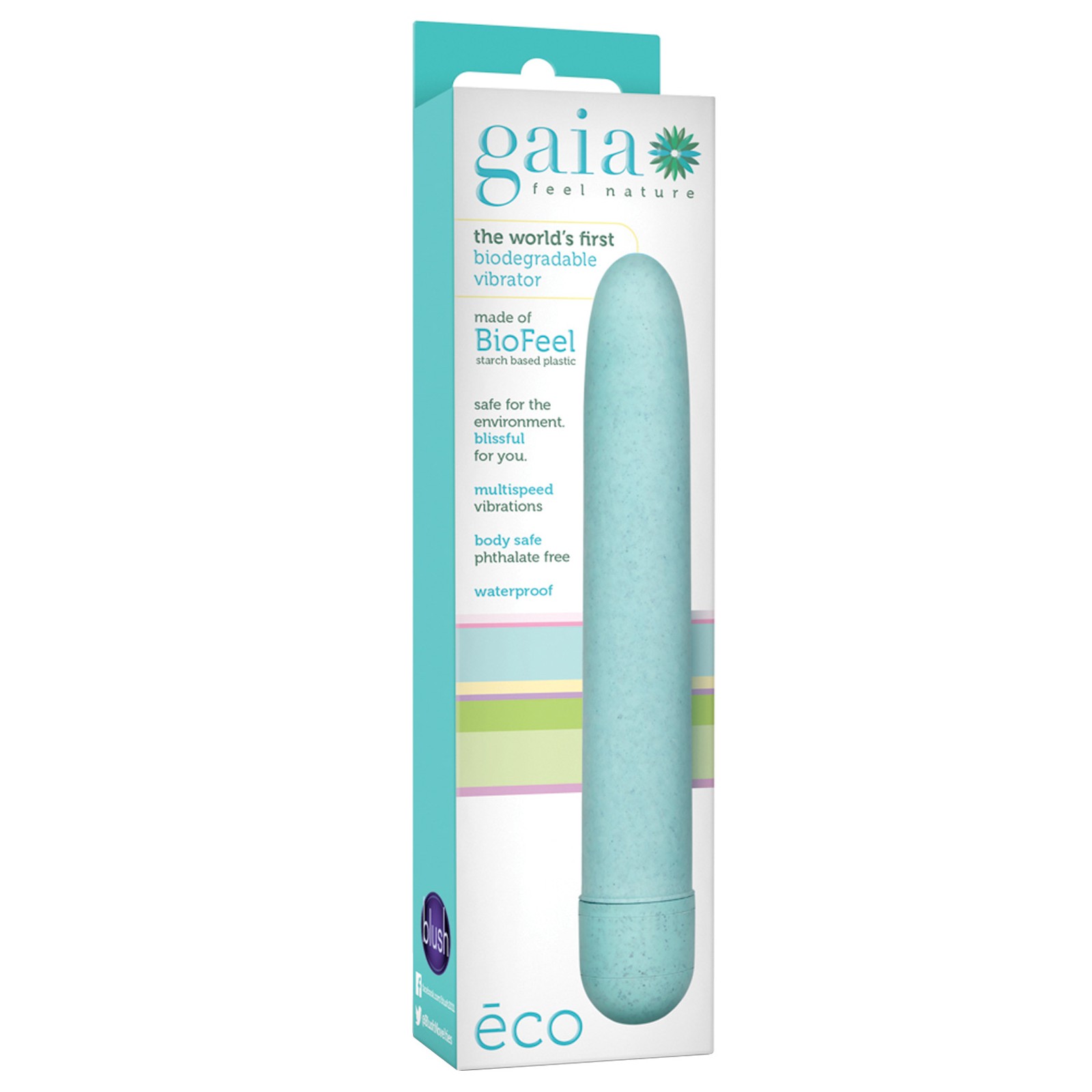 Blush Gaia Biodegradable Vibrator Eco Aqua