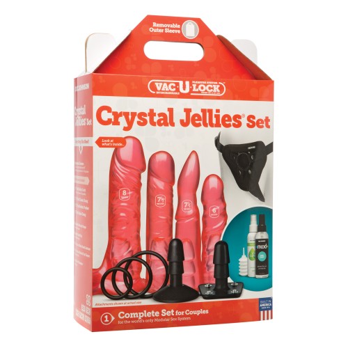 Vac-U-Lock Crystal Jellies Strap-On Set