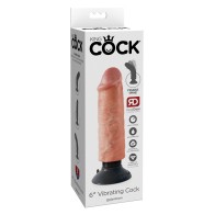 King Cock 6 Inch Vibrating Realistic Dildo for Ultimate Pleasure