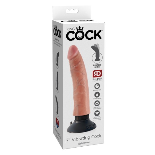 King Cock 7 Vibrador Realista - Flesh