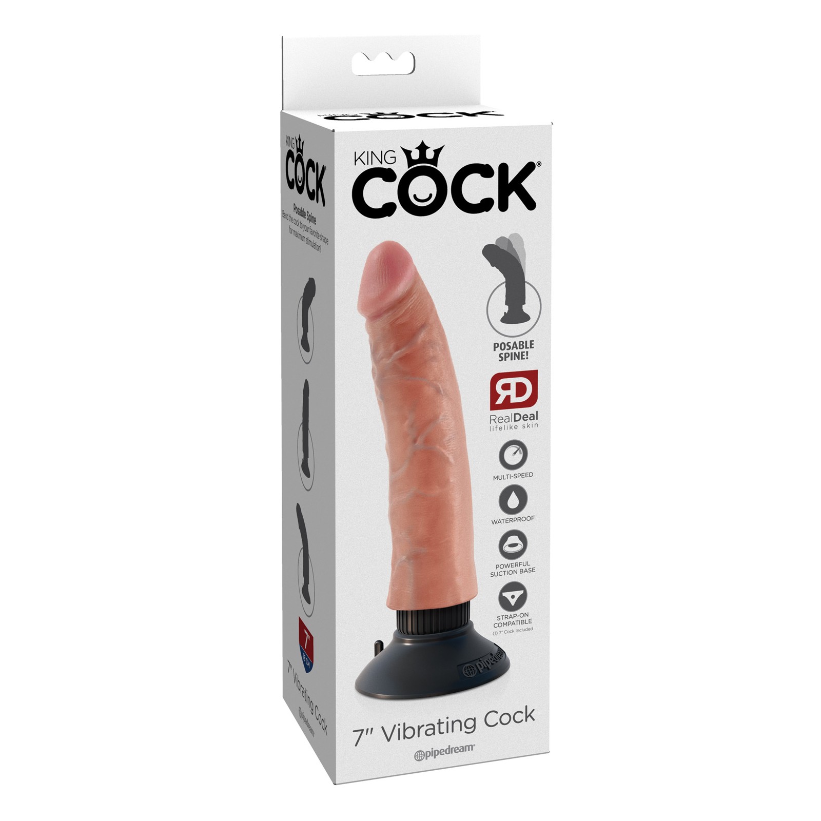 King Cock 7 Vibrador Realista - Flesh