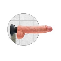 Pene Vibrador King Cock de 10" con Testículos