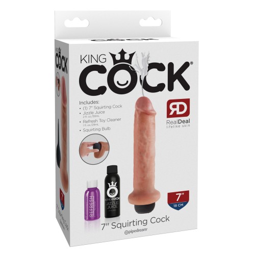 Realista Pene Squirting King Cock de 7" para Juego de Eyacular