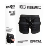 Shots RealRock Boxer with Harness - Ultimate Pleasure