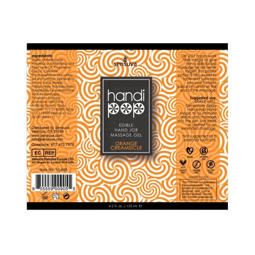 Gel de Masaje Handipop Naranja Crema