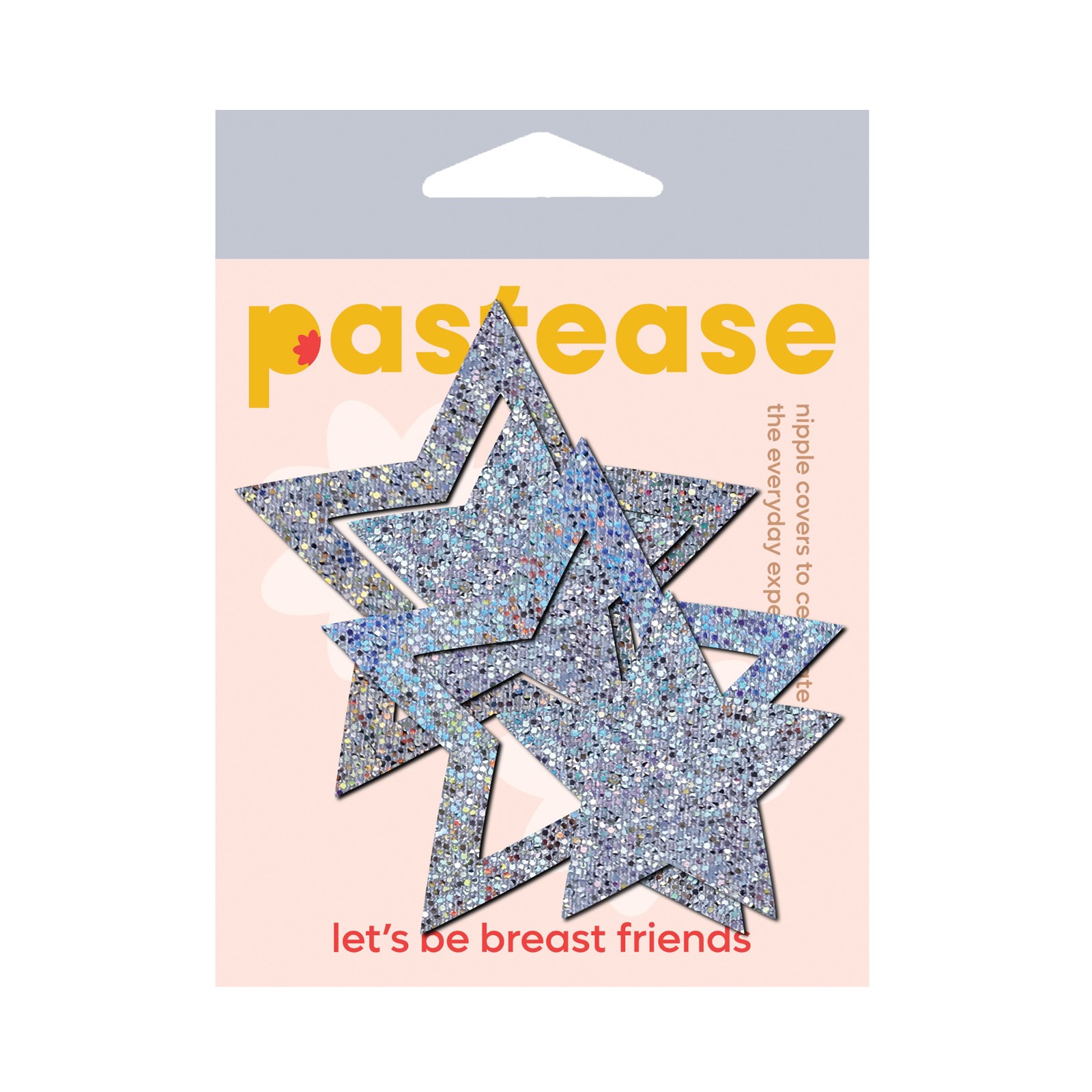 Pastease Glitter Peek a Boob Stars Plateado