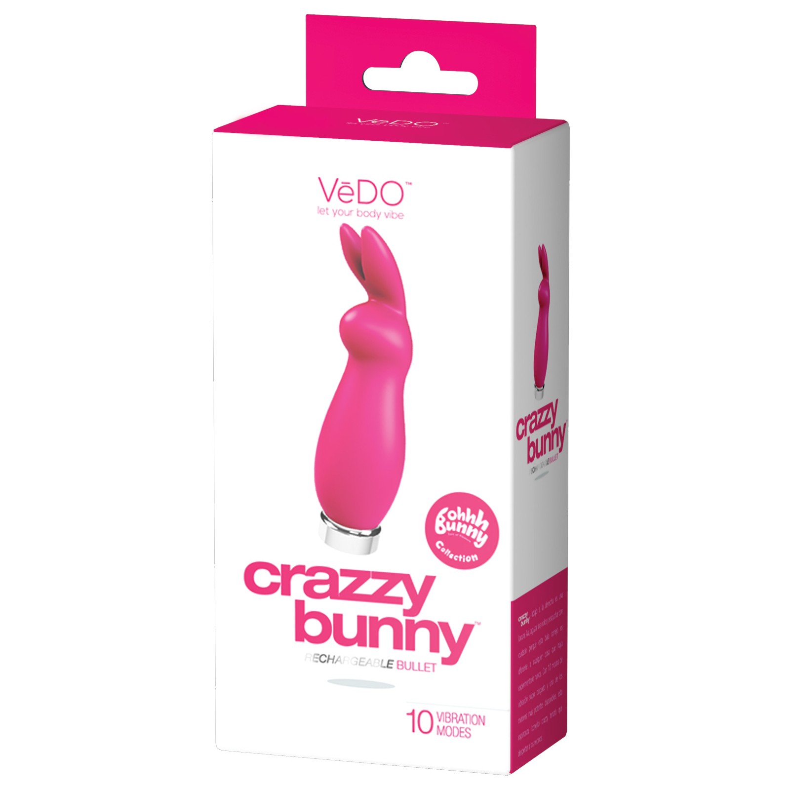 VeDO Crazzy Bunny Bala Recargable Bonito en Rosa