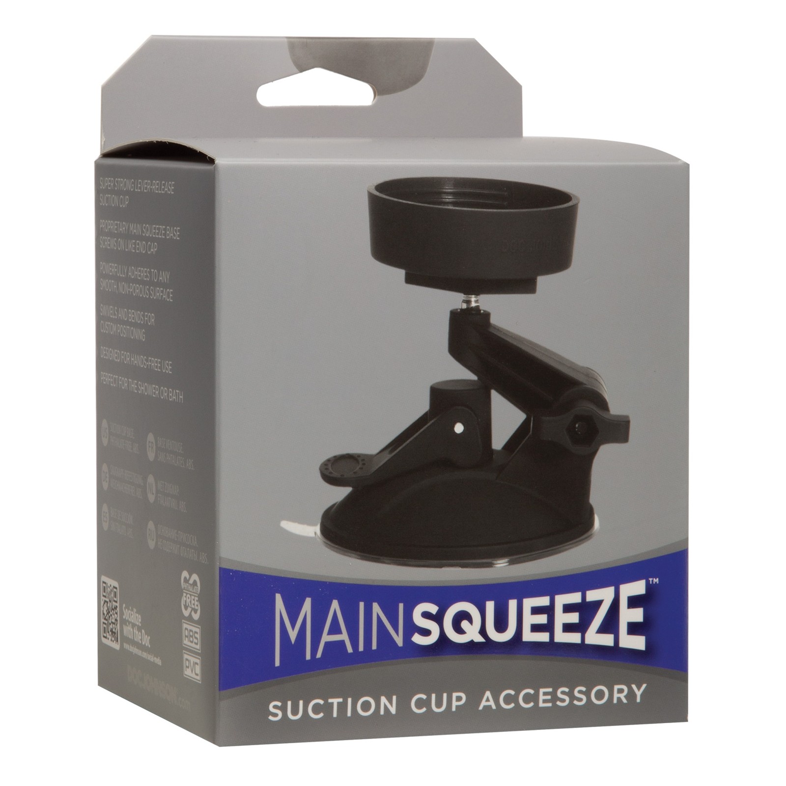 Main Squeeze Suction Cup Accessory Black - Hands-Free Fun