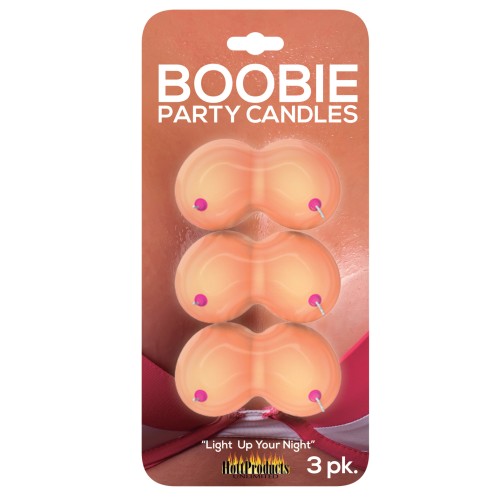 Boobie Shape Party Candles Pack of 3