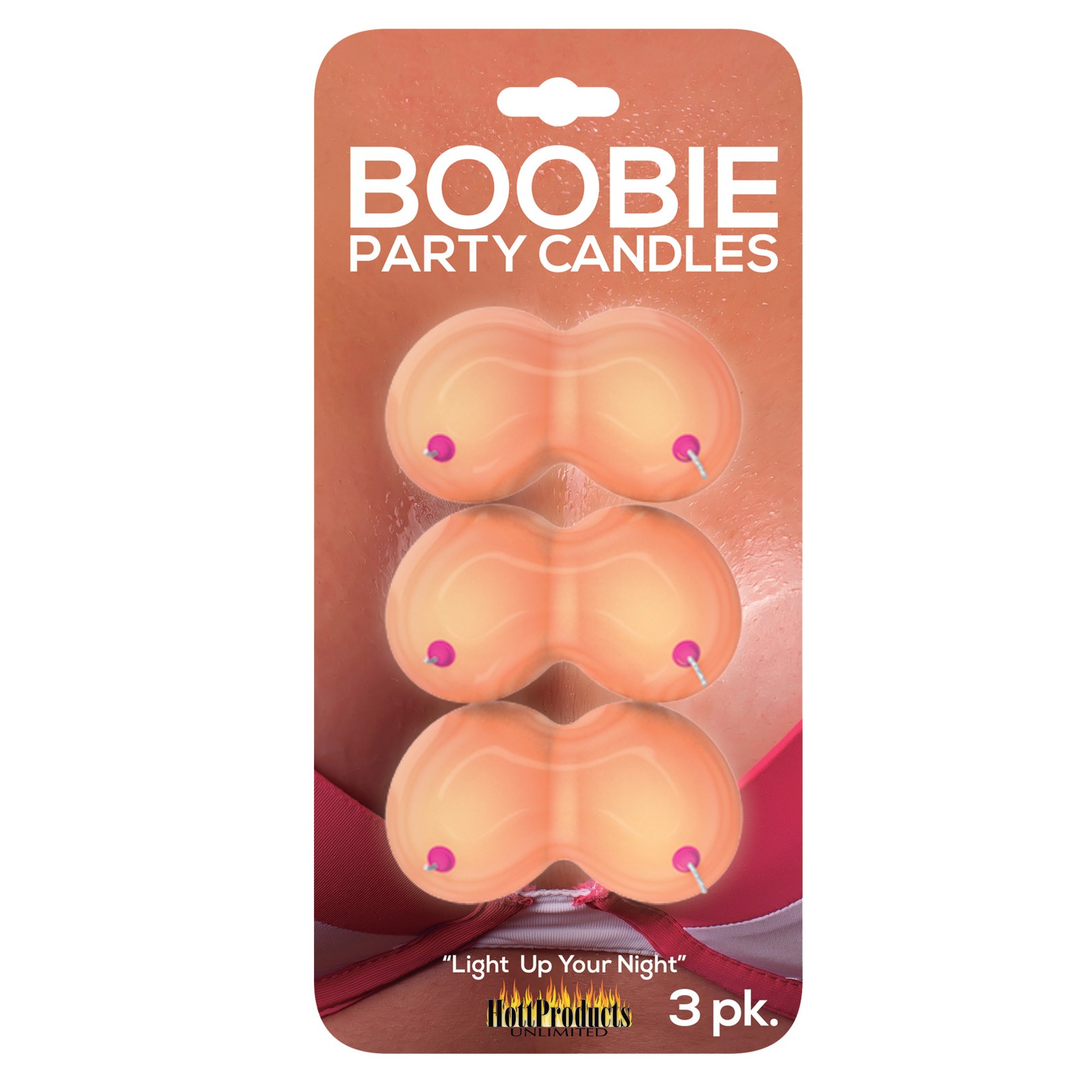 Boobie Shape Party Candles Pack of 3