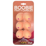 Boobie Shape Party Candles Pack of 3