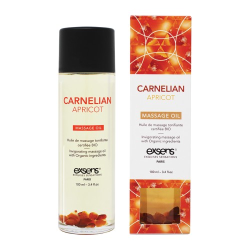 EXSENS Organic Massage Oil with Carnelian Stones Apricot