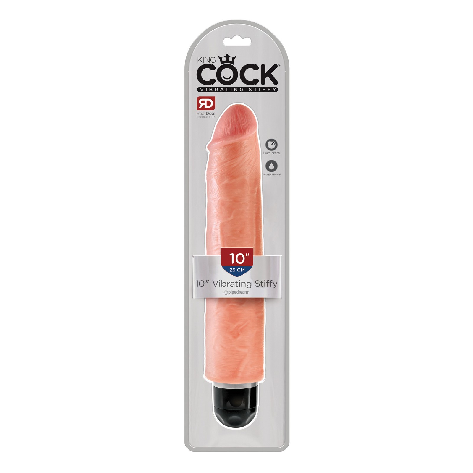 King Cock Vibrador Duro de 10 Pulgadas Carne