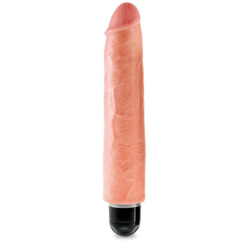 King Cock 10 Inch Vibrating Dildo Flesh